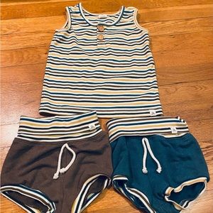 Striped Tank and Shorts Set